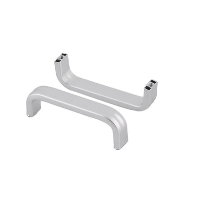 Harfington Uxcell Closet Drawer 68mm Length Aluminum Flat Bow Type Pull Handle Silver Tone 5 PCS