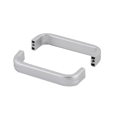Harfington Uxcell Closet Drawer 68mm Length Aluminum Flat Bow Type Pull Handle Silver Tone 5 PCS