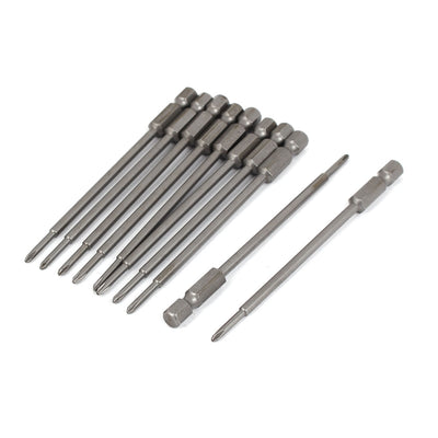 uxcell Uxcell 1/4" Hex 2.5mm Phillips PH0 Magnetic Screwdriver Power Screw Insert Bits 100mm Long 10pcs