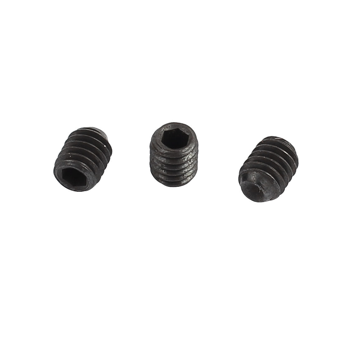 uxcell Uxcell 20Pcs Black M4 x 5mm Alloy Steel Hex Socket Set Grub Screws Headless Cup Point