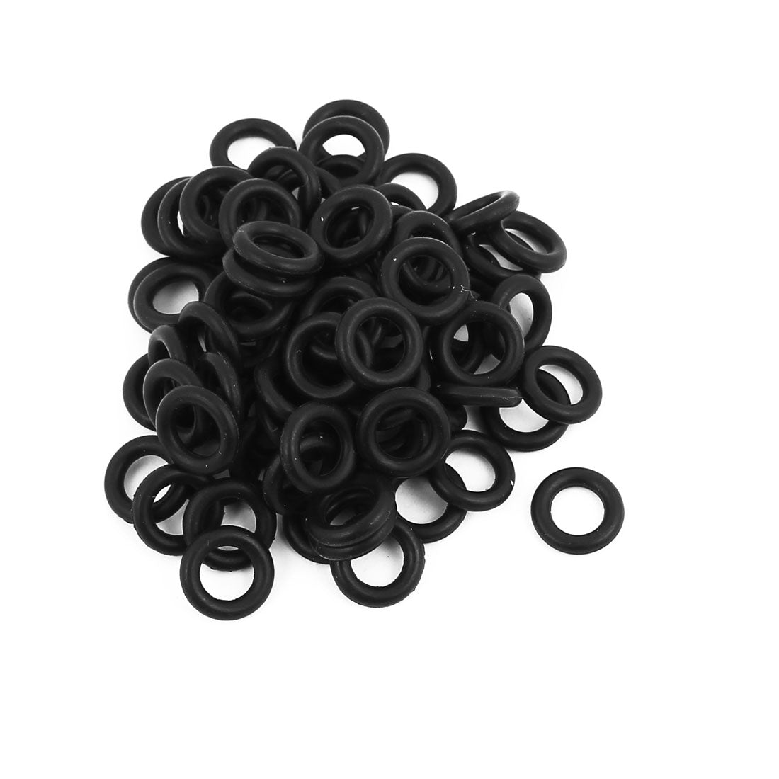uxcell Uxcell 80pcs 9mm x 2mm Nitrile Butadiene Rubber O Ring Oil Sealing Ring Gasket Black