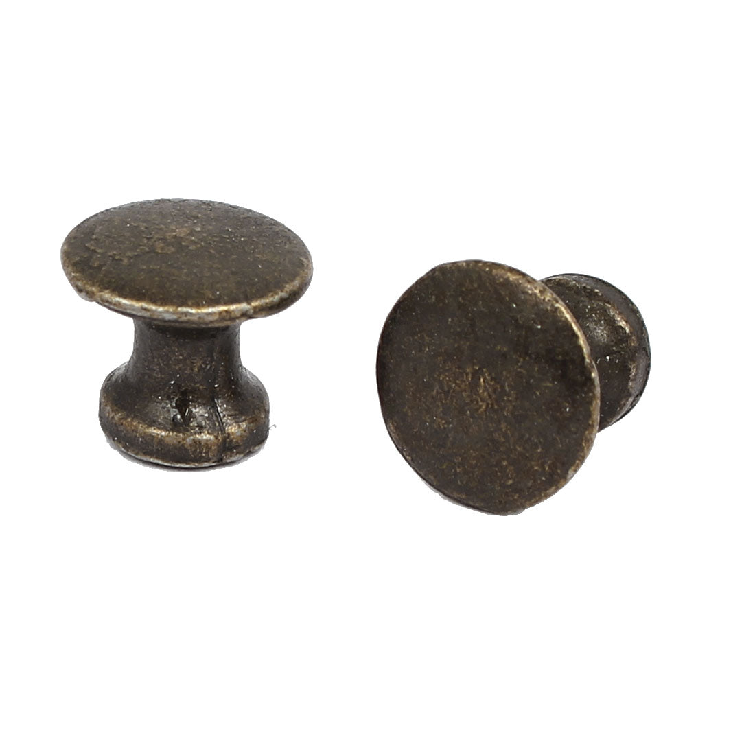 Harfington 3.5mm Threaded 12mm Diameter Metal Pull Handle Knob Bronze Tone 10pcs w Screws
