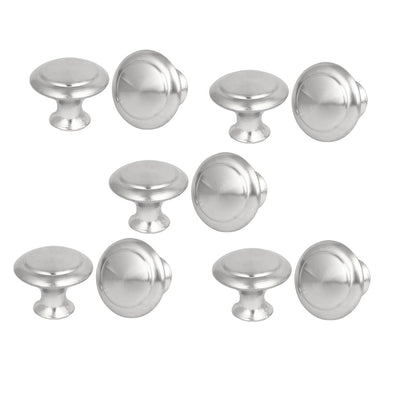 Harfington Uxcell Dresser Door Stainless Steel Round Pull Handles Knobs 23x13x21mm 10pcs