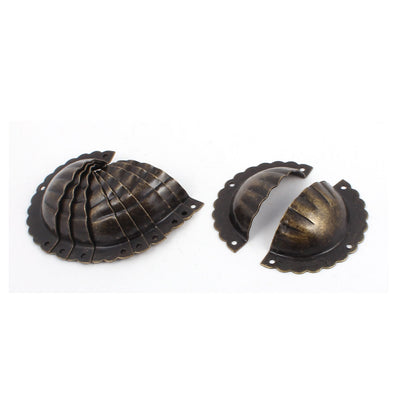 uxcell Uxcell Drawer Retro Style Shell Shaped Pull Handle Bronze Tone 71mmx37mmx20mm 10pcs