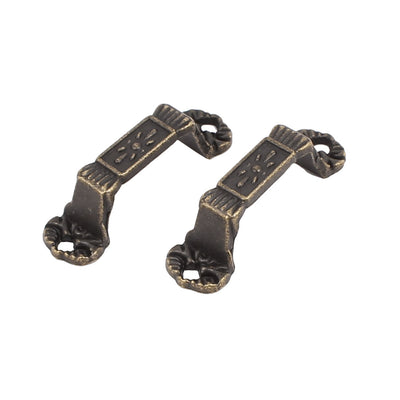 Harfington Uxcell Jewelry Box Zinc Alloy Vintage Style Bow Pull Handle 40mmx11mmx10mm 10pcs