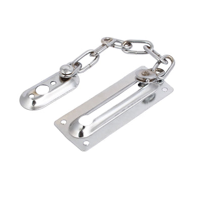 uxcell Uxcell Home Door Gate Metal Safety Security Bolt Chain Lock Silver Tone