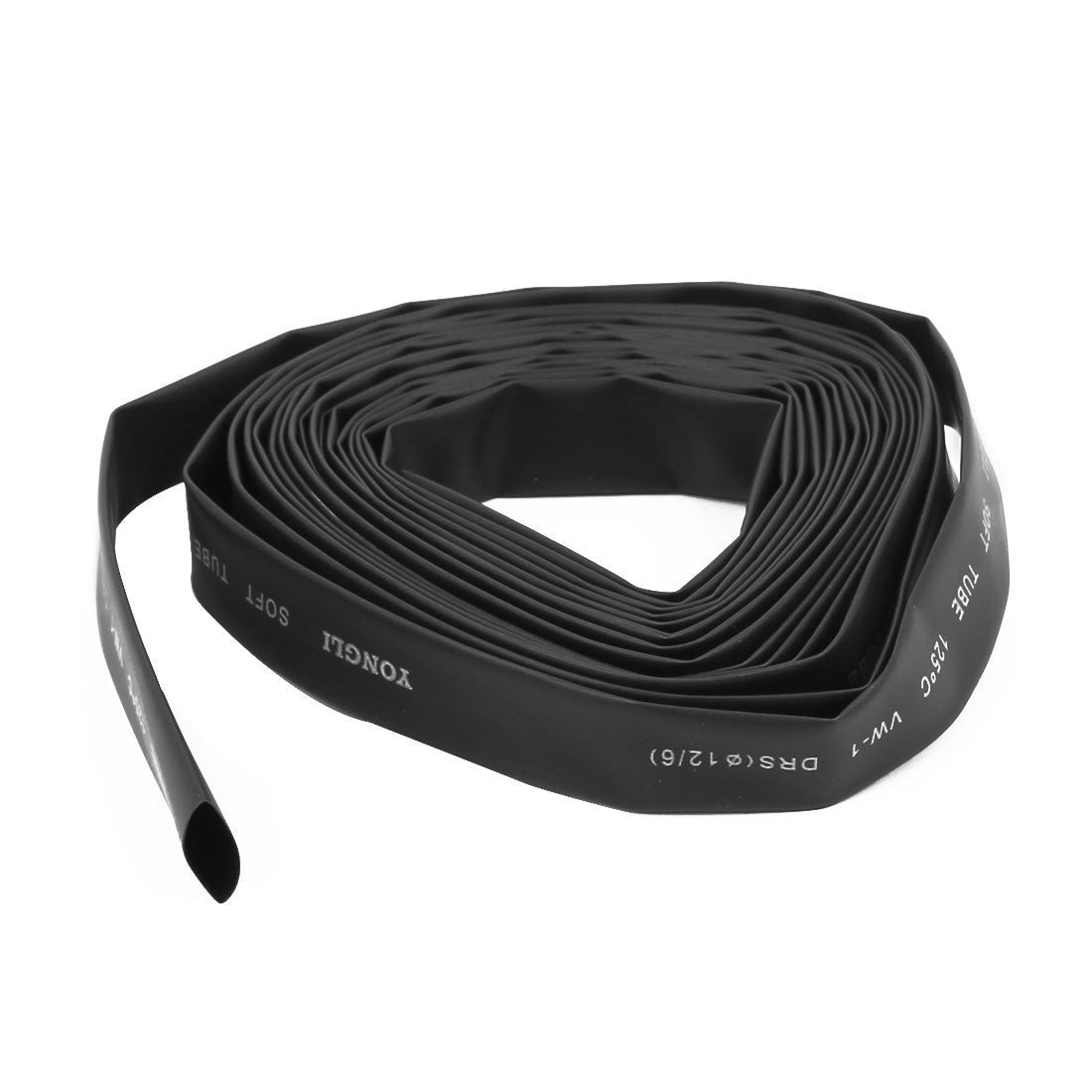 uxcell Uxcell 12mm Dia 2:1 Heat Shrink Tubing Tube Sleeving Wire Cable Black 5M Length