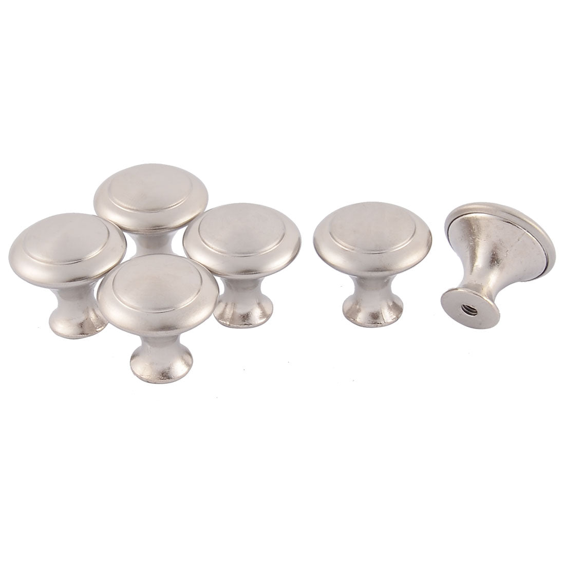 uxcell Uxcell Furniture Cabinet Dresser Stainless Steel Pull Knob Handle Silver Tone 6 Pcs