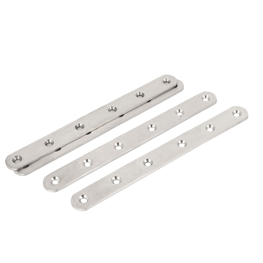 uxcell Uxcell 200mmx20mmx3mm Straight Flat Mending Repair Plate Joining Fastener 4pcs