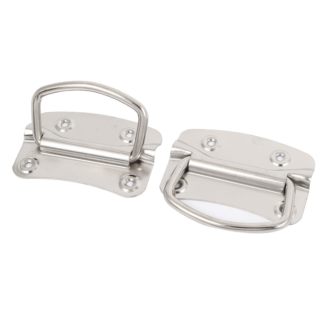 uxcell Uxcell Metal Toolbox Crates Boxes Puller Chest Handle Silver Tone 4" Length 2pcs