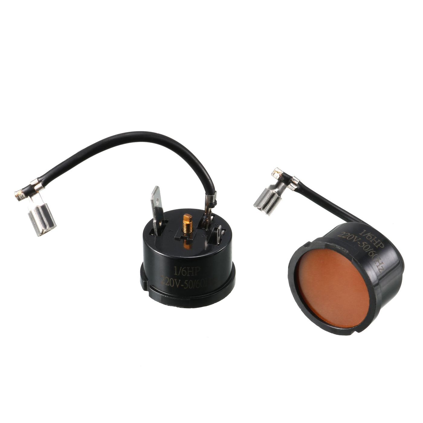 uxcell Uxcell 2 Pcs Round Shell Overload Thermal Protector Relay for 1/6 HP Fridge AC220V