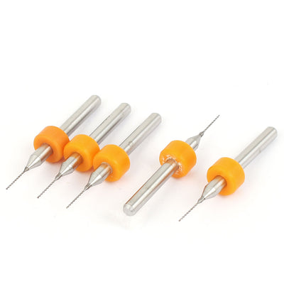 Harfington 0.4mm Tip Dia 1/8" Straight Shank Carbide Jewelry Engrave CNC PCB Drill Bits 5 Pcs