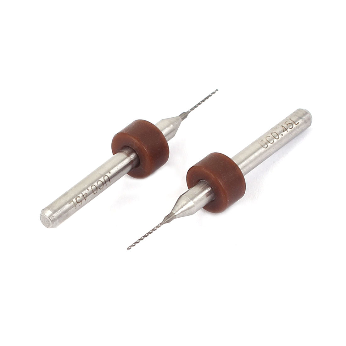 Harfington 0.45mm Carbide Micro Engraving CNC PCB Drill Bits Tool Silver Tone 5 Pcs