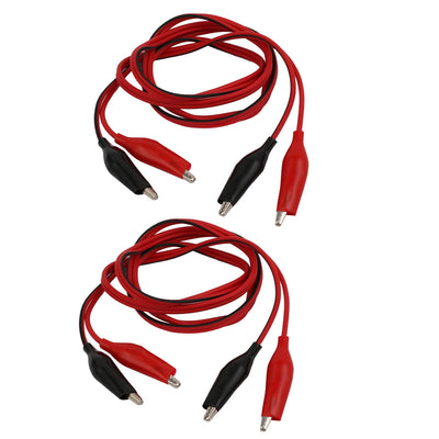 Harfington Uxcell Car Battery Laboratory Test Insulated Boot Alligator Clip Cable 97cm Long 2 Pair