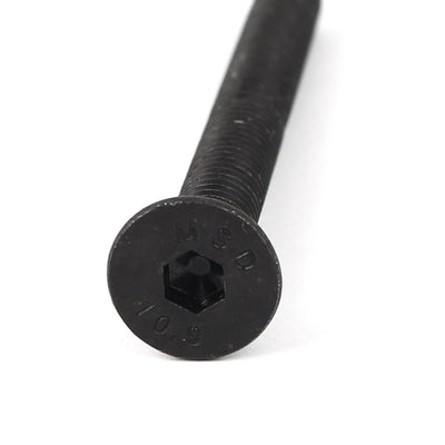 Harfington M6 x 60mm Full Threaded Hex Socket Countersunk Screws Fasteners 10pcs