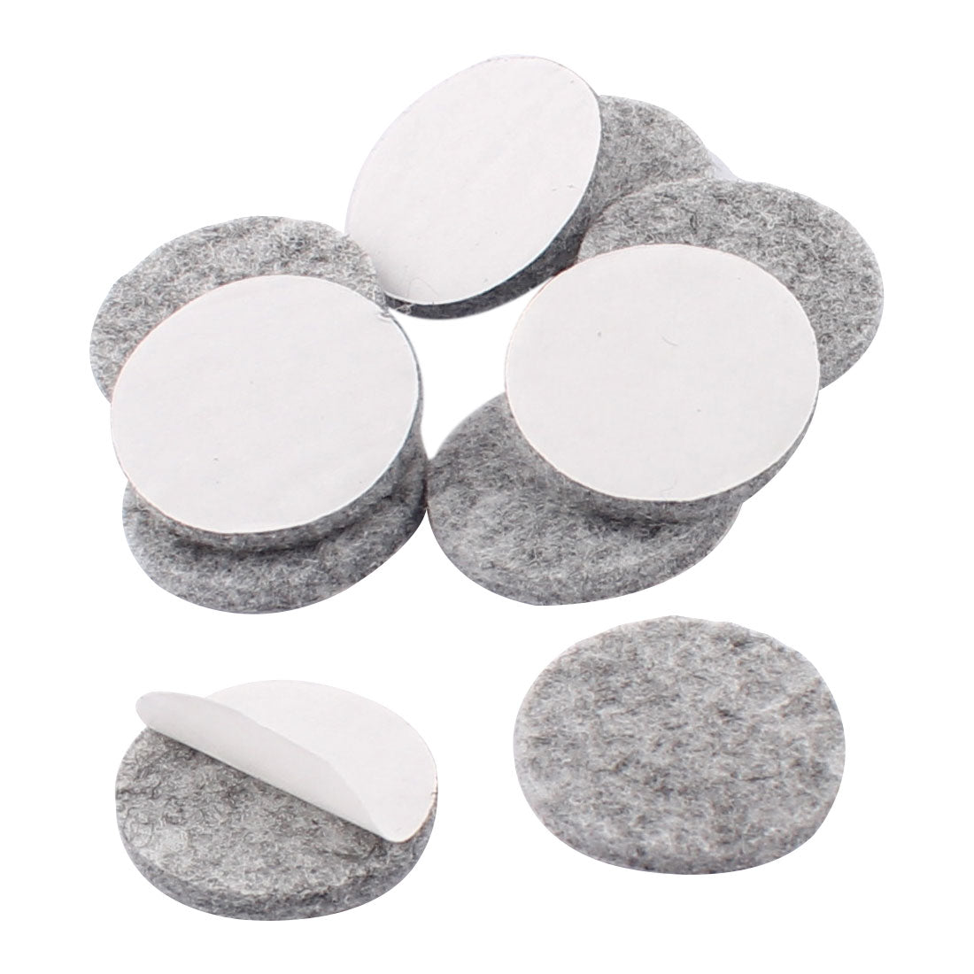 uxcell Uxcell Houseware Self Stick Protect Surfaces Furniture Felt Pads Mats Gray 25mm 10pcs