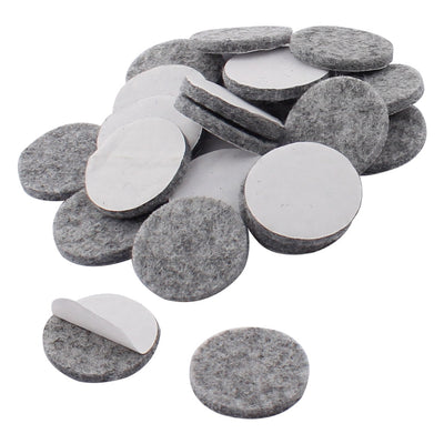 uxcell Uxcell Houseware Self Stick Surfaces Protecting Furniture Felt Pads Mats Gray 25mm 20pcs