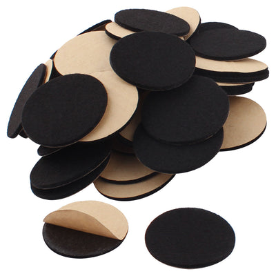 Harfington Uxcell Office Self Adhesive Table Chair Furniture Felt Cushions Pads Mats Black 50mm 50pcs