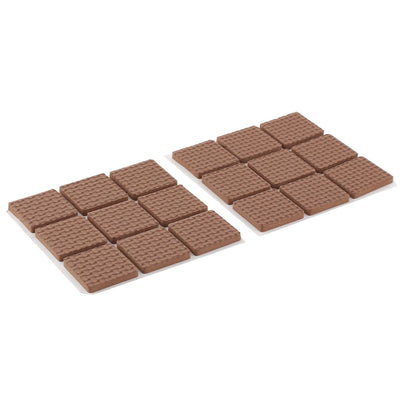 Harfington Uxcell Table Chair EVA Square Anti Skid Furniture Feet Pads Cover Cushion Brown 25 x 25mm 18pcs