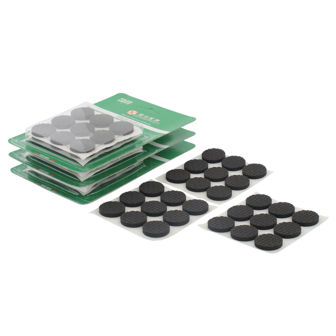 uxcell Uxcell Household Round EVA Antislip Self Stick Chair Furniture Foot Pads Mats Black 22mm Dia 108pcs