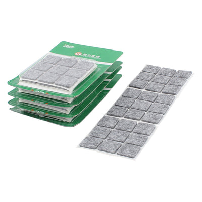 Harfington Uxcell Table Chair Legs Square Anti Scratch Furniture Felt Pads Cover Protector Gray 22 x 22mm 135pcs