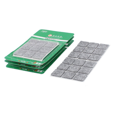 uxcell Uxcell Table Chair Legs Square Furniture Felt Pads Cover Floor Protector Gray 25 x 25mm 72pcs