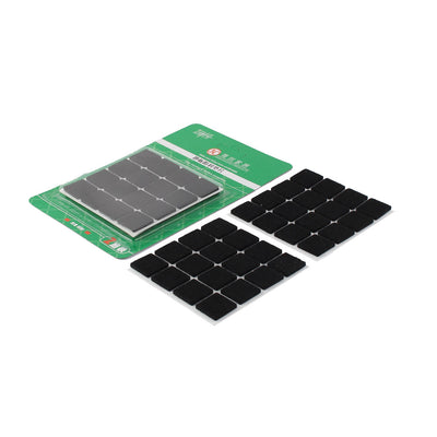 Harfington Uxcell Table Chair Square Anti Slip Self Adhesive Furniture Felt Pads Cover Black 18 x 18mm 64pcs