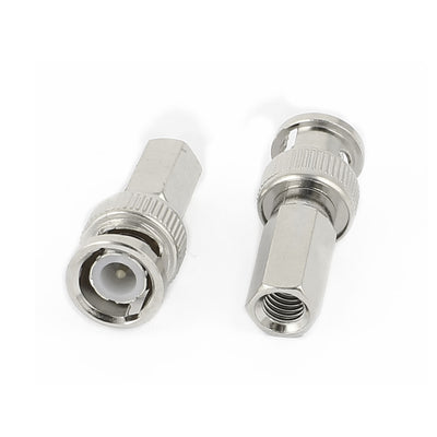 Harfington 10Pcs BNC Male RG58/59/60 Coax Coaxial Connector Adapter for CCTV Camera