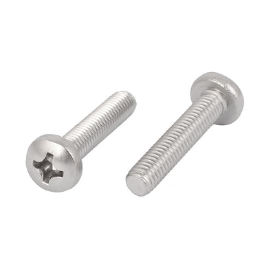 Harfington Uxcell 10 Pcs M6x30mm 316 Stainless Steel Metric Phillips Pan Head Machine Screws Bolts