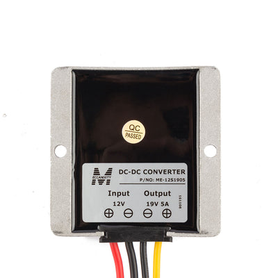 Harfington Power Converter Regulator DC12V(10V~16V) Step-Up to DC19V 5A 95W Waterproof Voltage Convert Transformer