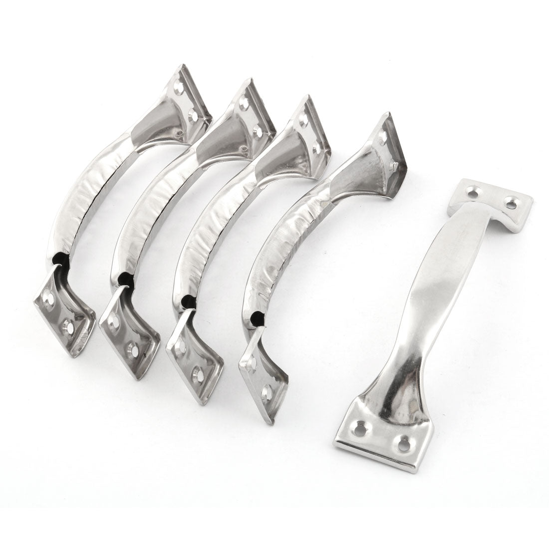 uxcell Uxcell Cabinet Door Cupboard Chest Drawer 14.4cm Long Pull Handle Knob Silver Tone 5 PCS