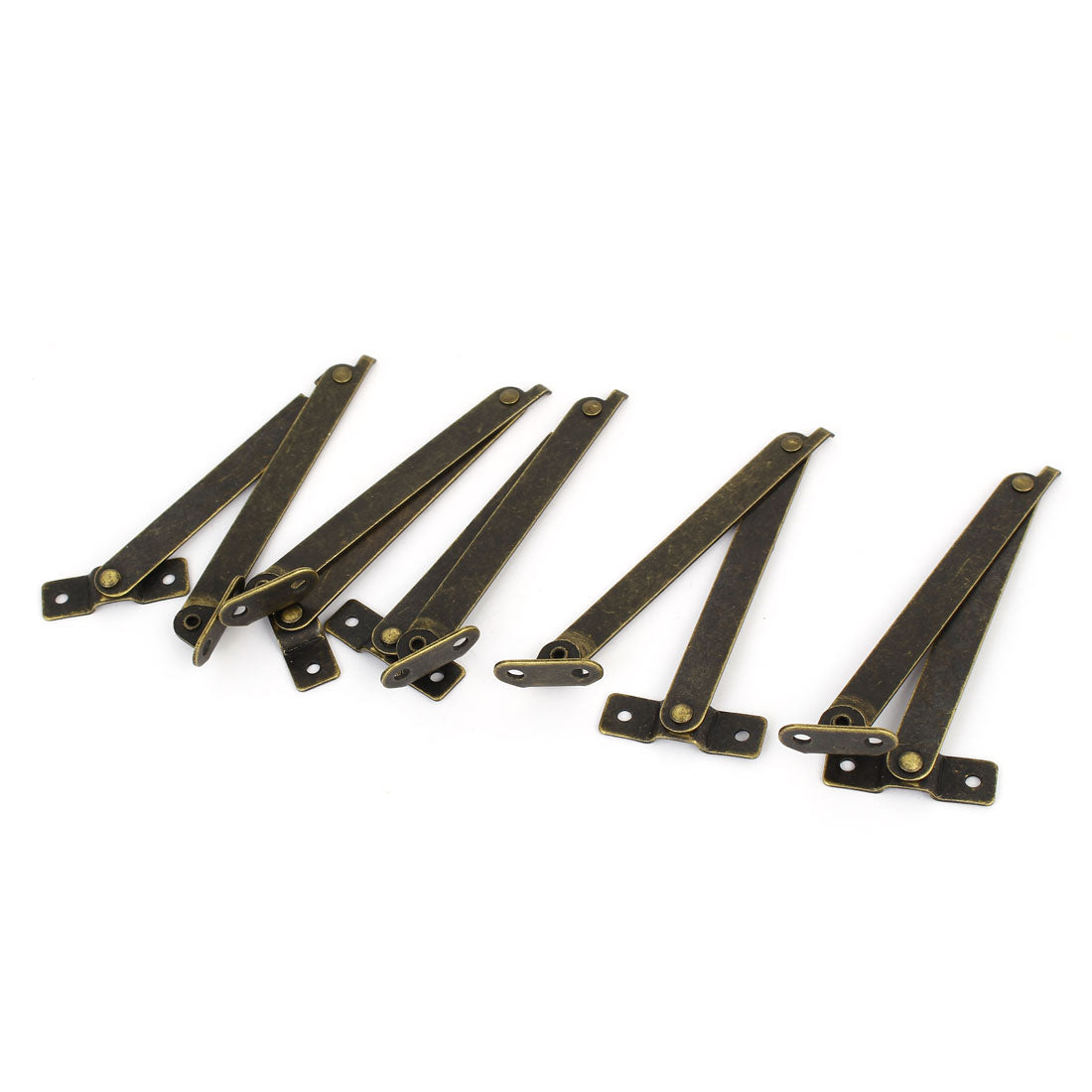 uxcell Uxcell Cabinet Cupboard Box Rotatable Folding Lid Support Hinge Stay 193mm x 11mm 5PCS