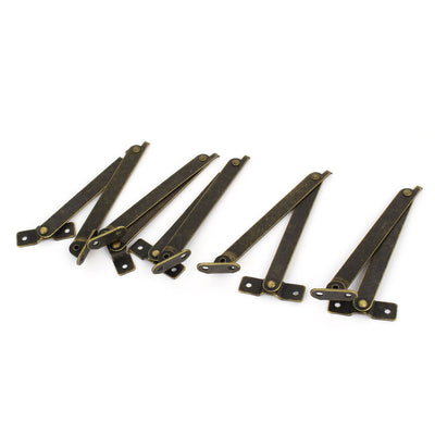 Harfington Uxcell Cabinet Cupboard Box Rotatable Folding Lid Support Hinge Stay 193mm x 11mm 5PCS