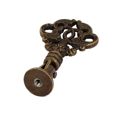 Harfington Uxcell Wooden Drawer Jewelry Storage Box Alloy Pull Handles Bronze Tone 2 Pcs