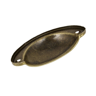 Harfington Uxcell 82mm Long Screw Mounted Metal Pull Handles Brass Tone 5 Pcs for Furniture