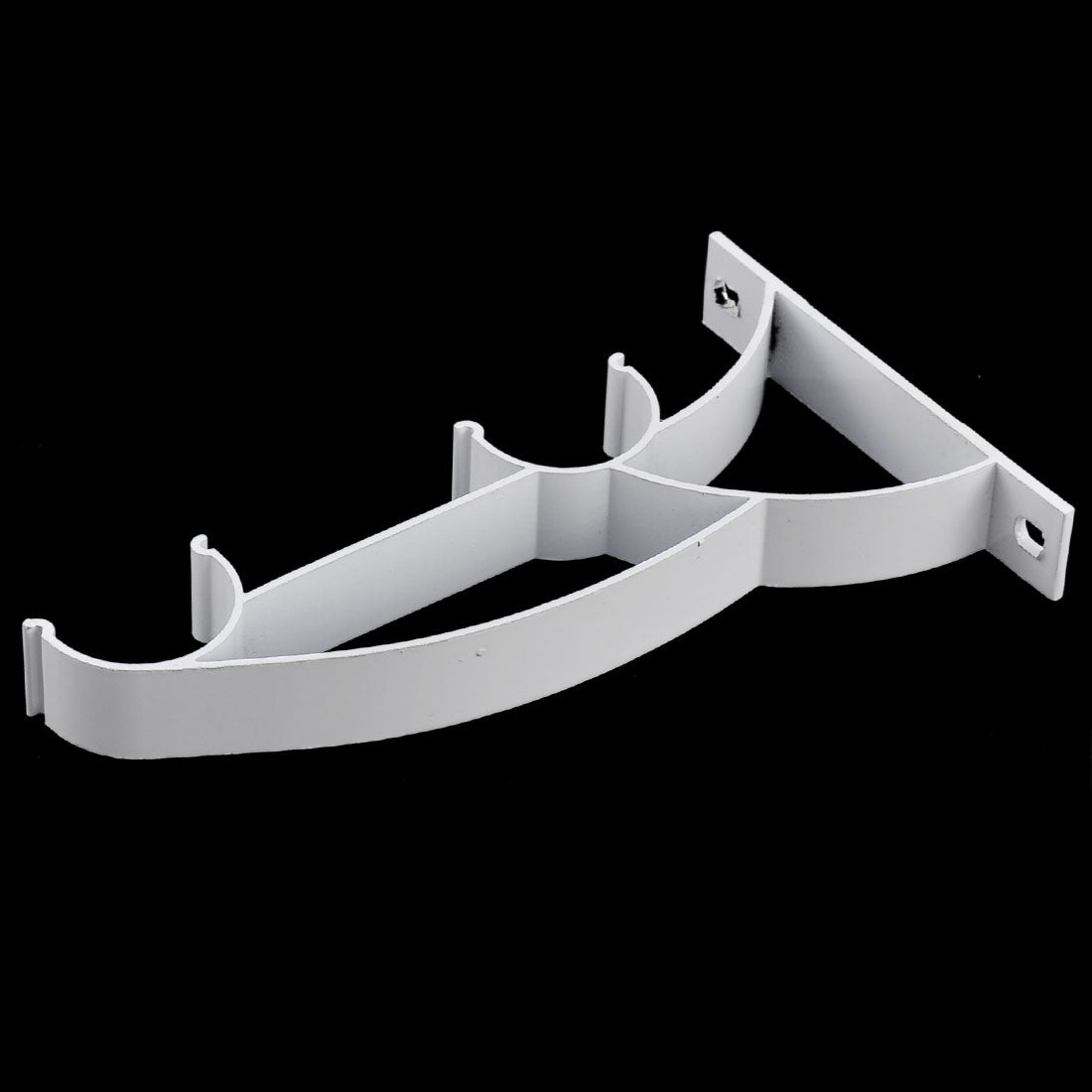uxcell Uxcell Curtain Drapery Wall Install Double Pole Rod Bracket White 24mm Dia 6pcs
