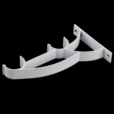 Harfington Uxcell Curtain Drapery Wall Install Double Pole Rod Bracket White 24mm Dia 6pcs