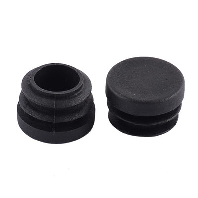 Harfington Uxcell Home  Plastic Round Shaped Furniture Table Chair Leg Feet Tube Insert Black 100 Pcs