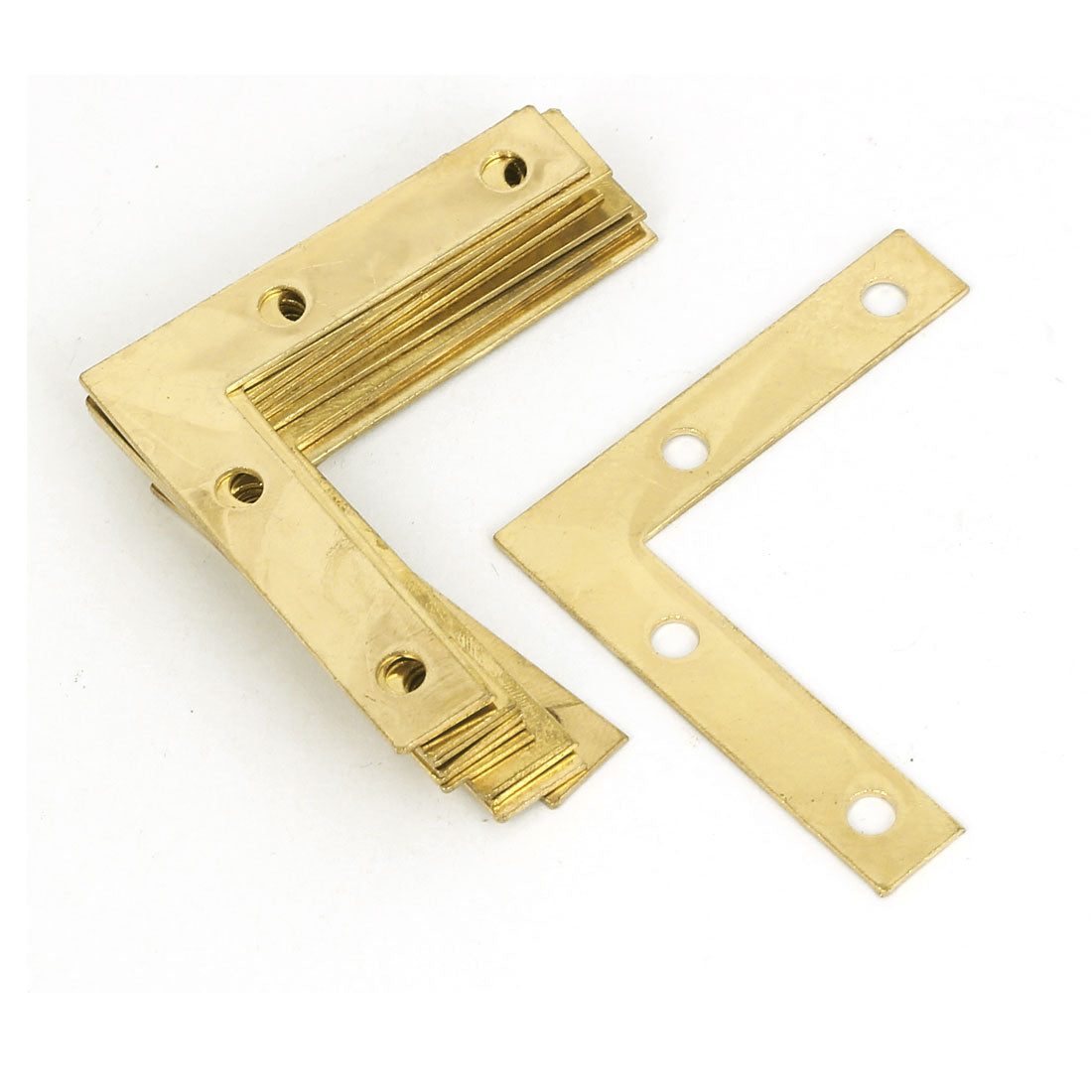 uxcell Uxcell 50mm x 50mm Angle Brackets Corner Braces Flat L Shape Repair Plates 12PCS