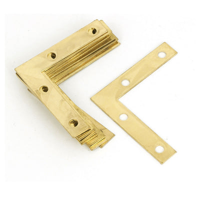 Harfington Uxcell 50mm x 50mm Angle Brackets Corner Braces Flat L Shape Repair Plates 12PCS