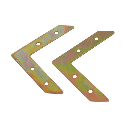 Harfington Uxcell 80mm x 80mm Angle Brackets Corner Braces L Shape Mending Repair Plates 4PCS