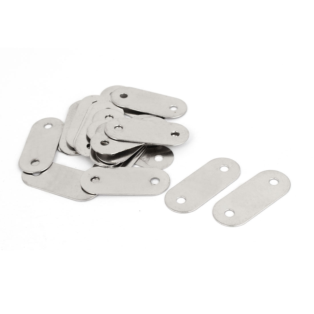 uxcell Uxcell 39mm x 16mm Straight Corner Fixing Brackets Flat Mending Repair Plates 20PCS
