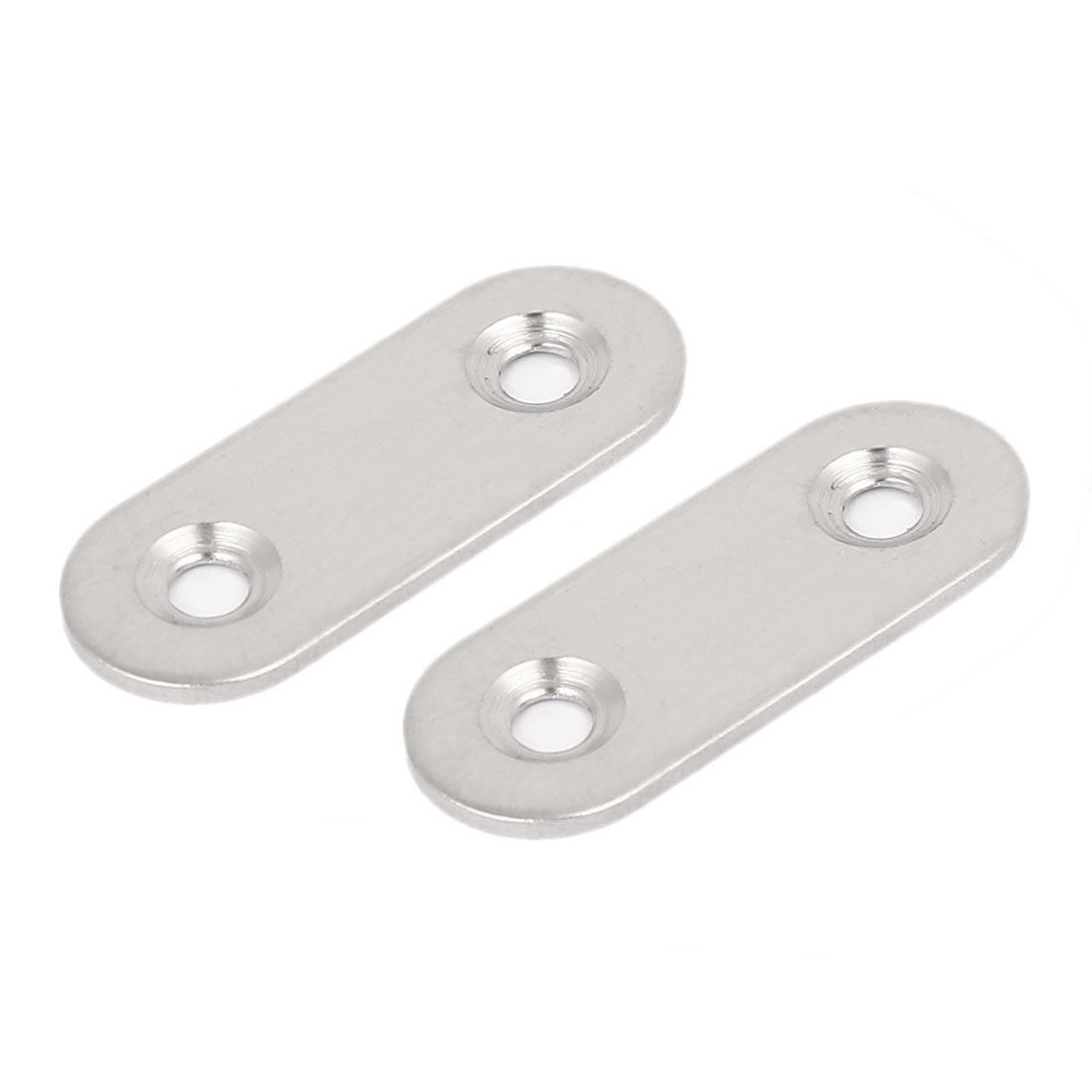 uxcell Uxcell 40mm x 15mm x 2mm Stainless Steel Corner Brace Flat Mending Repair Plate 100pcs