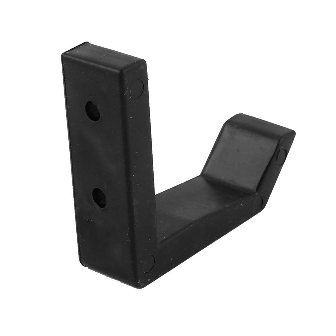 uxcell Uxcell Home Towel Coat Handbag Single Hook Screw Mount Plastic Wall Hanger Black 2pcs