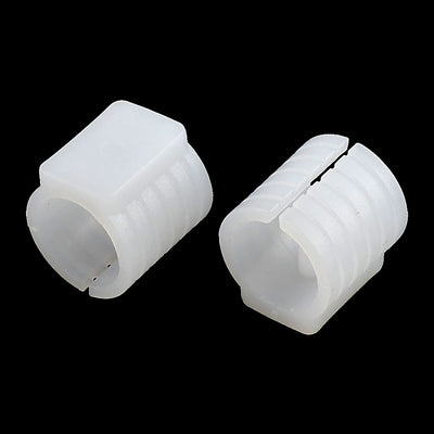 Harfington Uxcell Office Chair Pipe Foot Clamp Pads Floor Glide U-shaped Caps White 13mm Dia 10pcs