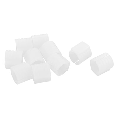 Harfington Uxcell Office Chair Pipe Foot Clamp Pads Floor Glide U-shaped Caps White 13mm Dia 10pcs