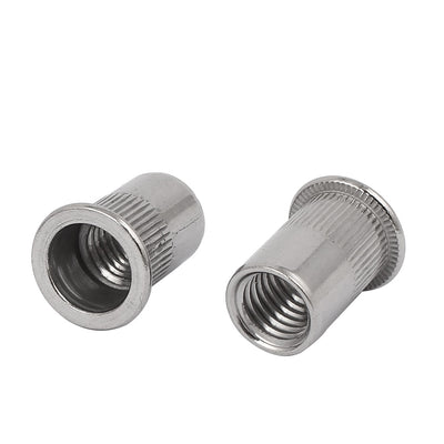 Harfington Uxcell M12 x 1.75mm 304 Stainless Steel Stripe Blind Rivet Nut Insert Nutsert 10PCS