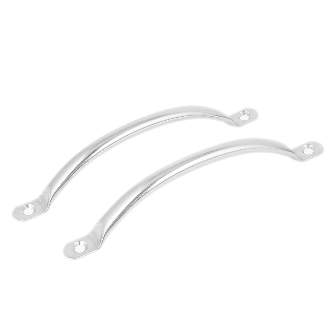 uxcell Uxcell Door Cupboard Stainless Steel Arch Style Pull Handle Silver Tone 144x11x25mm 4pcs
