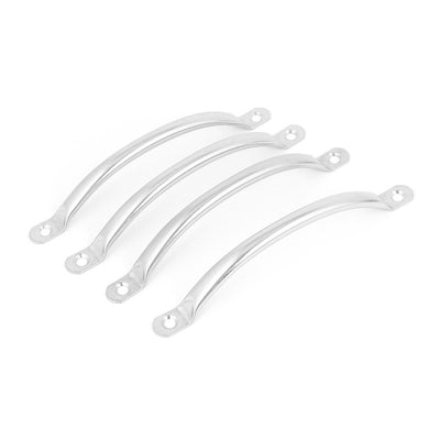 uxcell Uxcell Door Cupboard Stainless Steel Arch Style Pull Handle Silver Tone 144x11x25mm 4pcs
