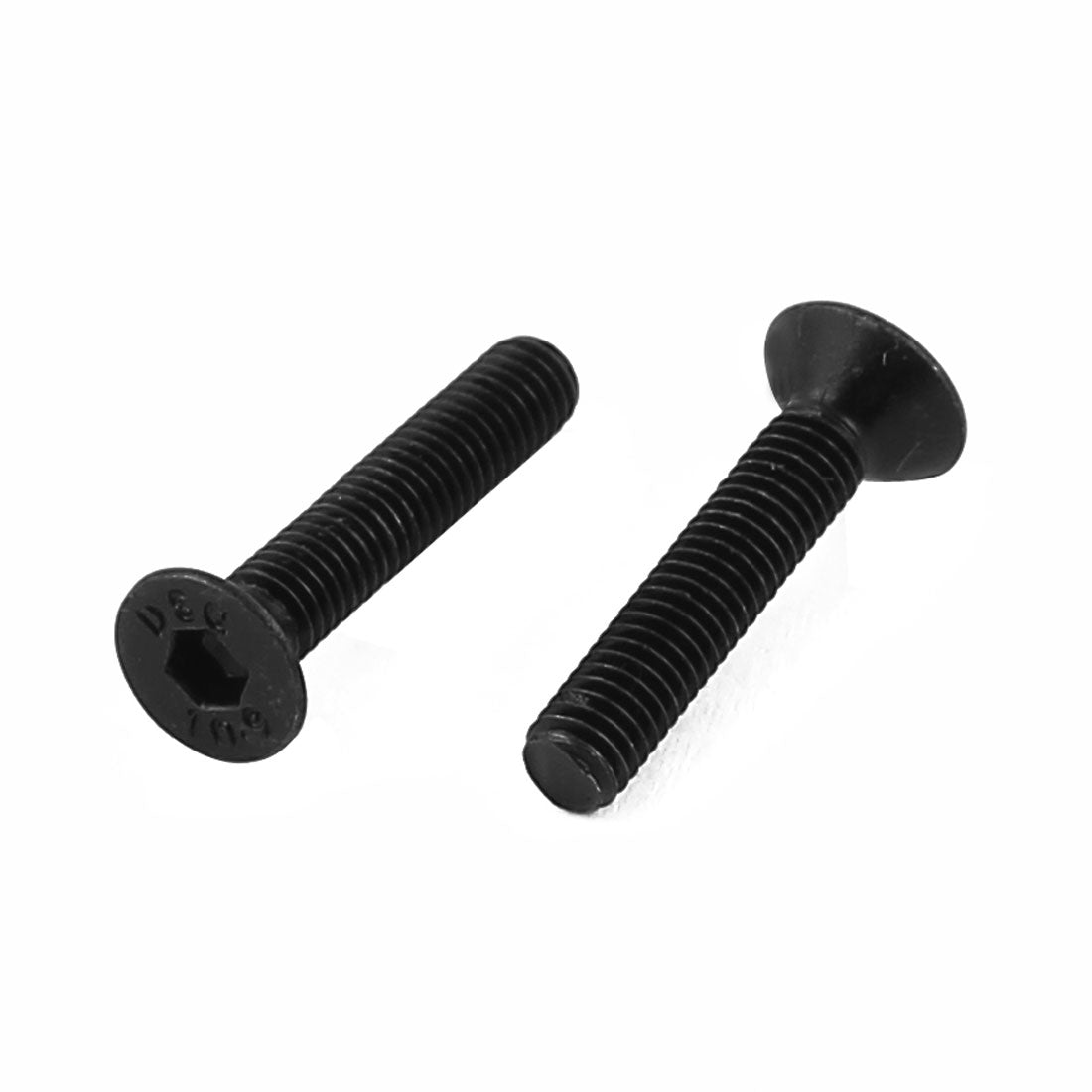 uxcell Uxcell 50Pcs Black M3 x 16mm Alloy Steel Hex Socket Flat Head Countersunk Screws Bolts